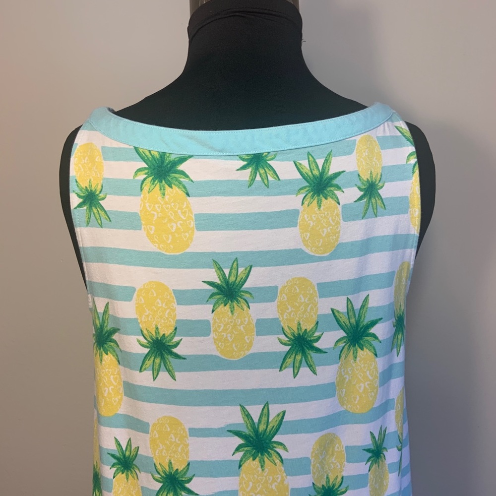 SOLD! Lands’ End Girl’s 16 striped Tank Dress - Picture 9 of 16